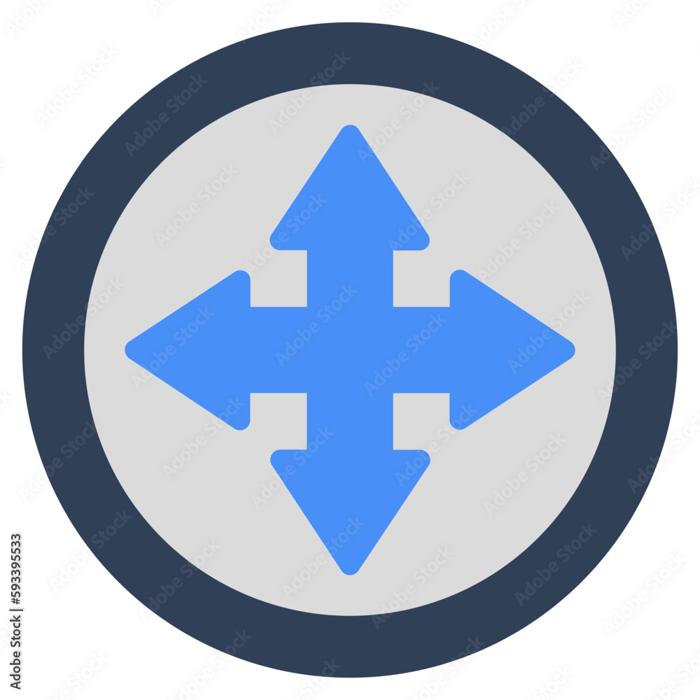 Modern design icon of directional arrows Modern design icon of directional arrows