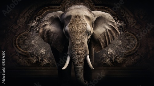 Majestic Elephant with Ornate Details