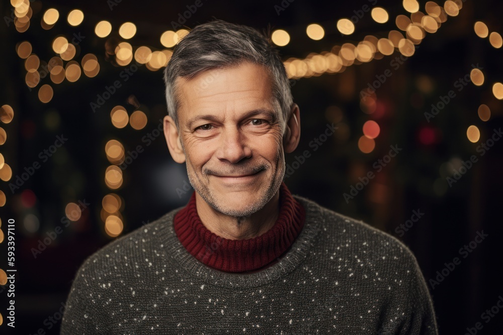 Portrait of a smiling middle-aged man in a sweater.