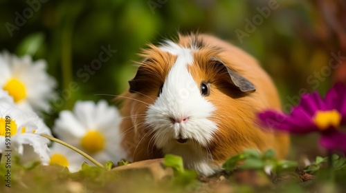 Fluffy Abyssinian Guinea Pig