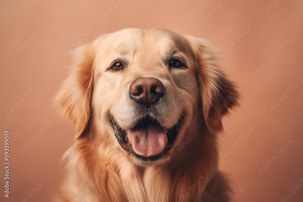 Dog portrait with copy space