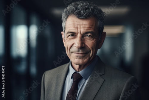 Portrait of mature businessman in office. Mature man in business suit.