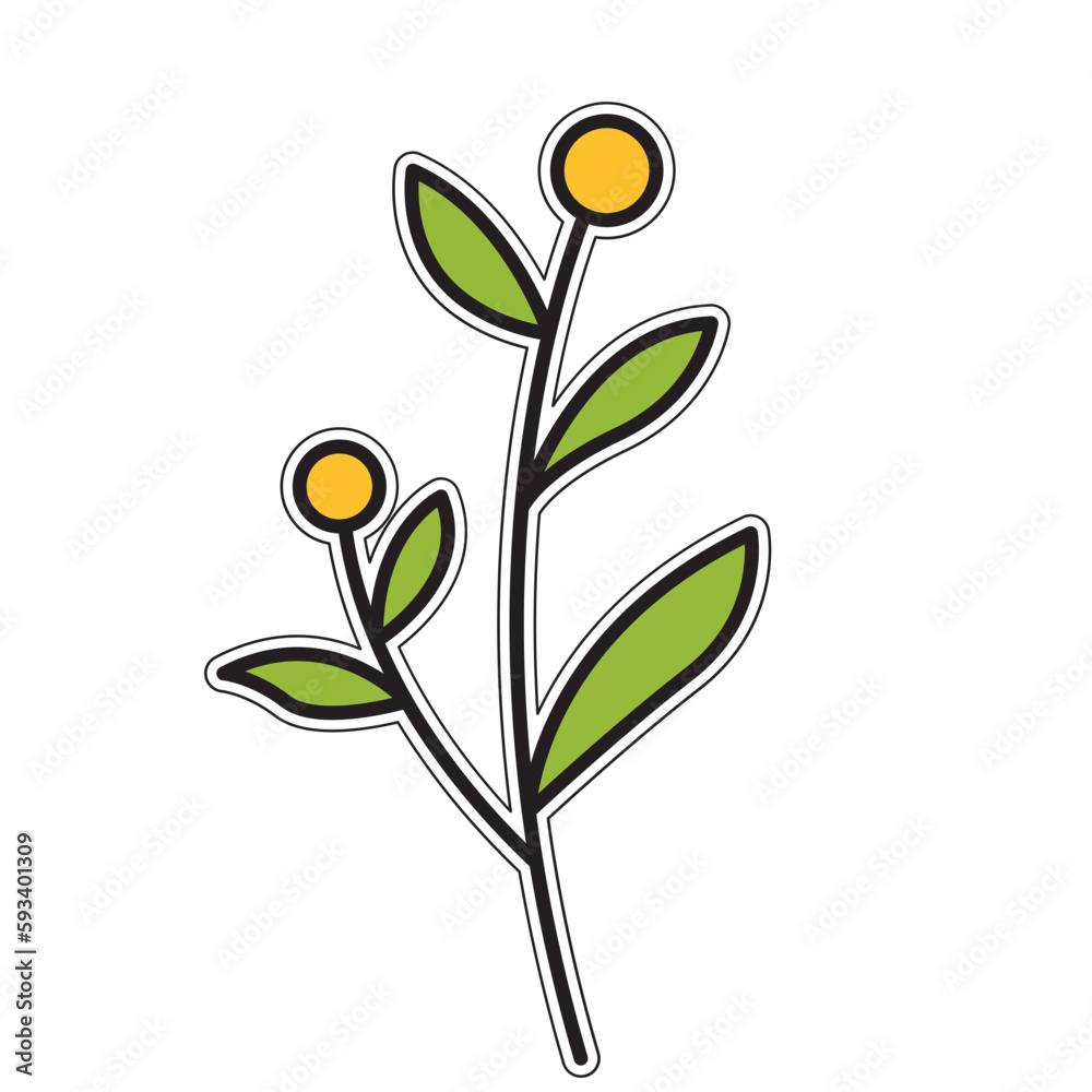 Obraz premium Floral sticker