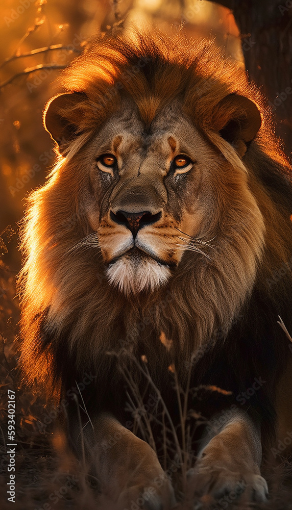 portrait of a lion