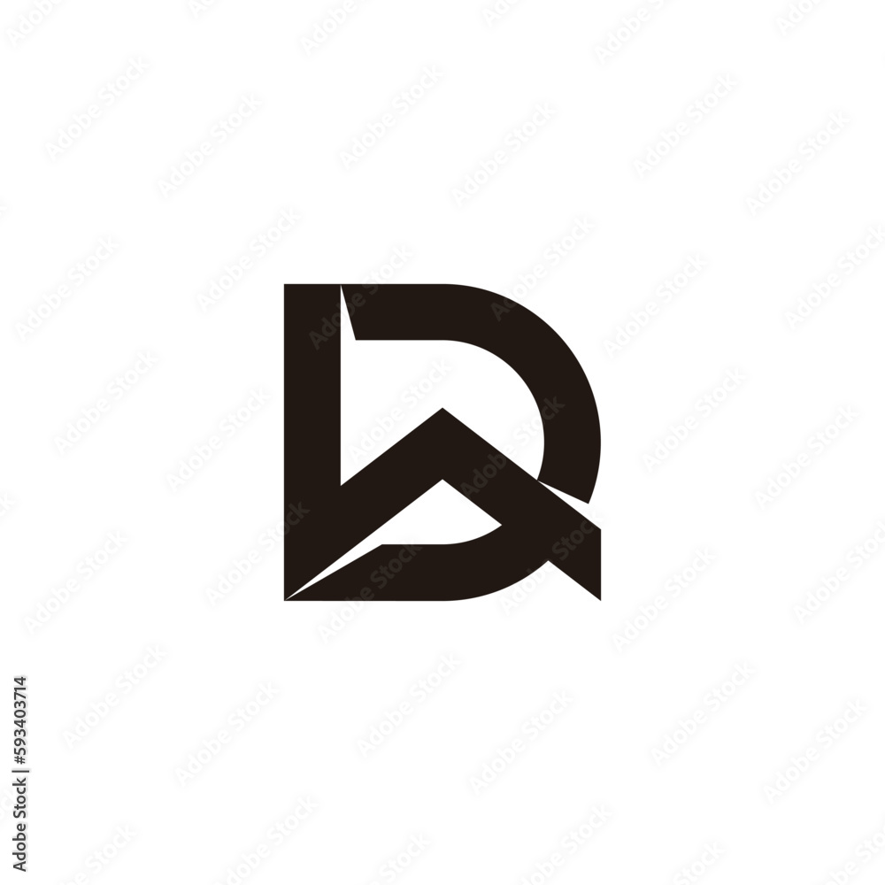 letter wd 3d overlap logo vector letter wd 3d overlap logo vector