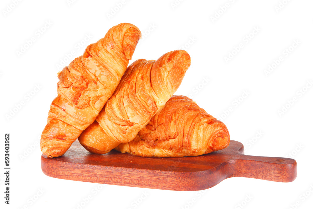 Crisp fresh croissants in the background Crisp fresh croissants in the background