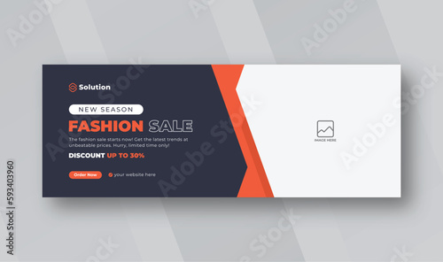 Fashion sale social media Facebook cover web banner template