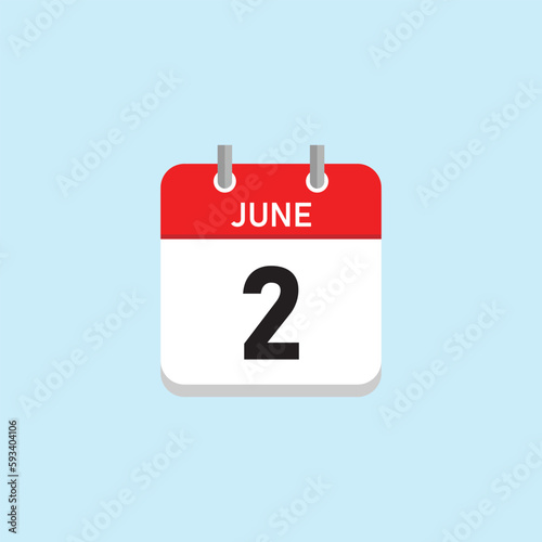 June 2 Concept Design. Vector Illustration.