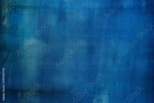 Blue background in a grungy style, Textured, dark indigo. Generative Ai.
