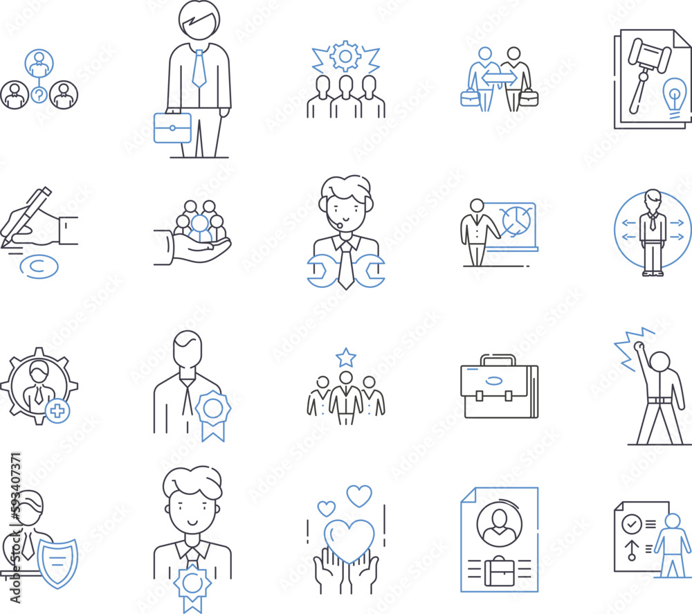 Performance management outline icons collection. Performance, Management, Appraisal, Improvement, Tracking, Measures, Goals vector and illustration concept set. Objectives, Feedback, Productivity Performance management outline icons collection. Performance, Management, Appraisal, Improvement, Tracking, Measures, Goals vector and illustration concept set. Objectives, Feedback, Productivity