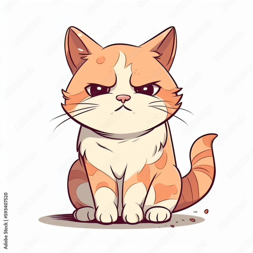 Obraz premium isolated illustration of a cat