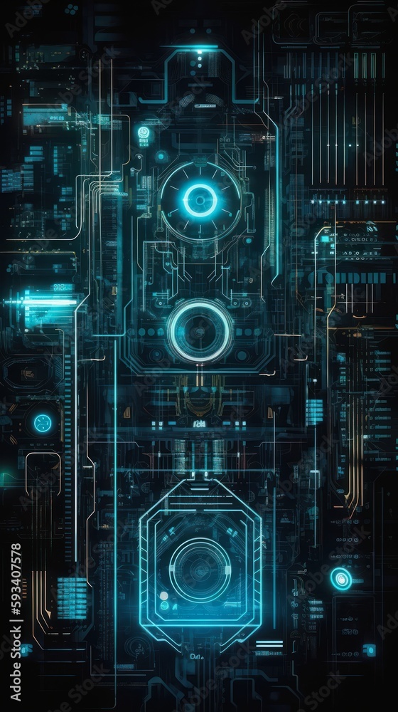 cool technological background closeup circuit board android athletic ...