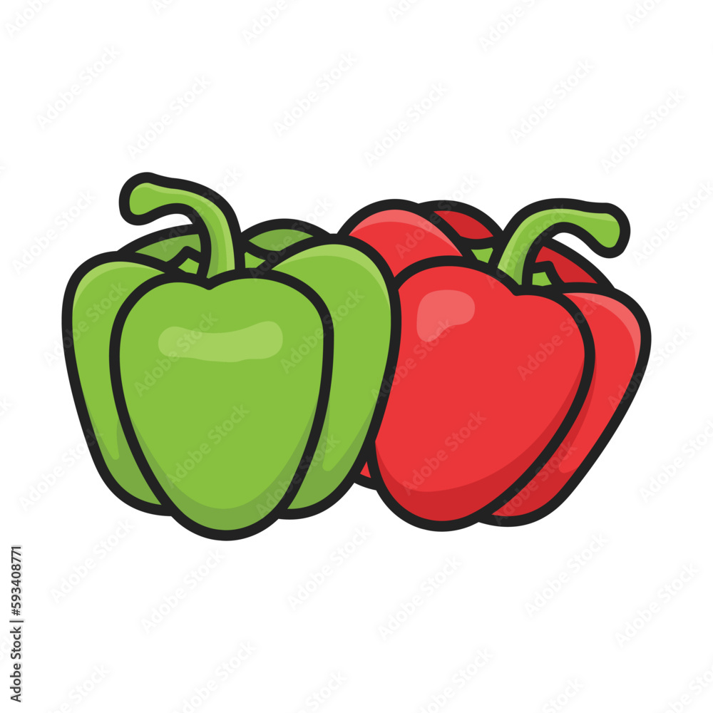 paprika icon vector design template in white background