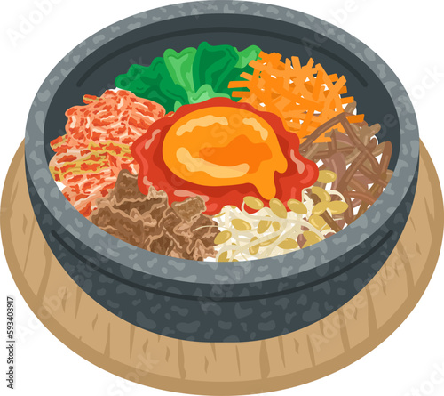 石焼きビビンバのイラスト