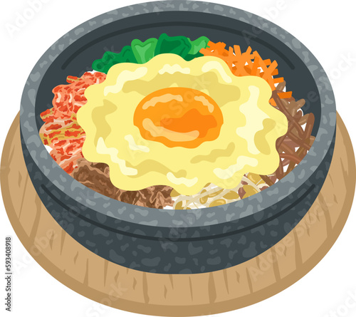 石焼き、チーズビビンバのイラスト