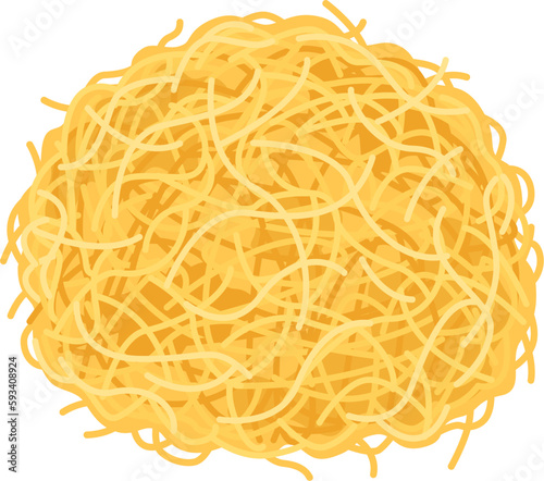 皿うどんの麺のイラスト
