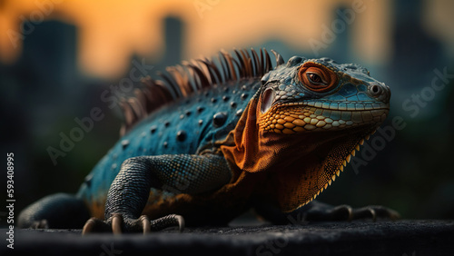 animals in the city - iguana