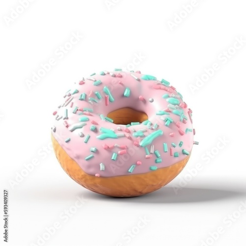 trendy donut pastel color, generative ai