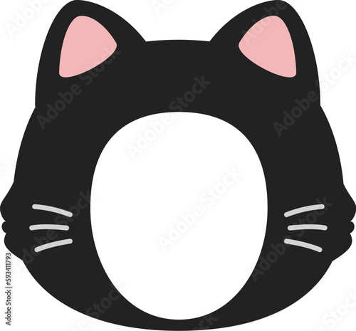 黒猫の被り物