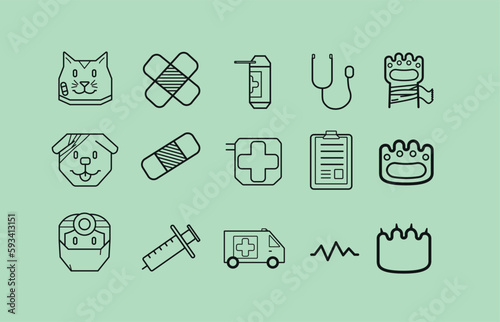 Pet Care Icon Set