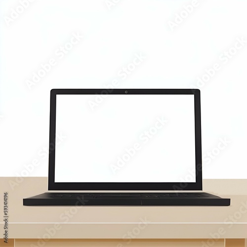 laptop computer with blank screen