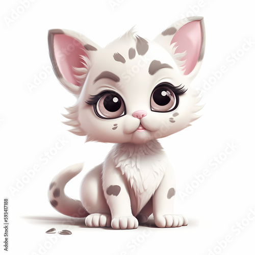 Baby Cat illustration. Generative AI © simpledesign79