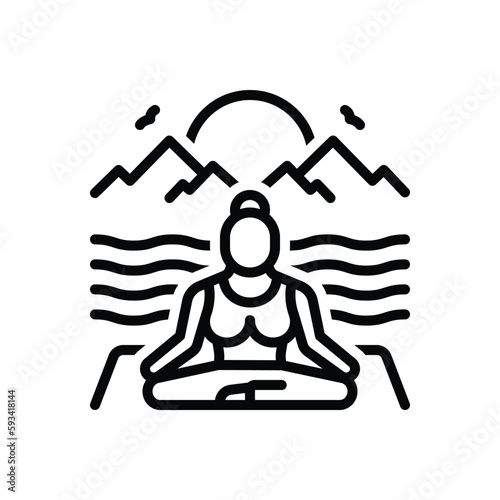 Black line icon for minds 