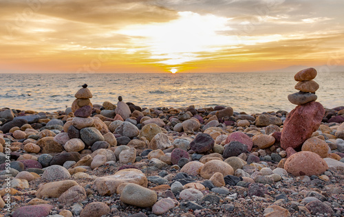 Piedras al atardecer