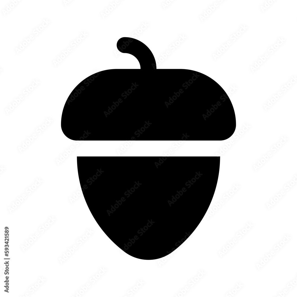 Obraz premium acorn glyph icon