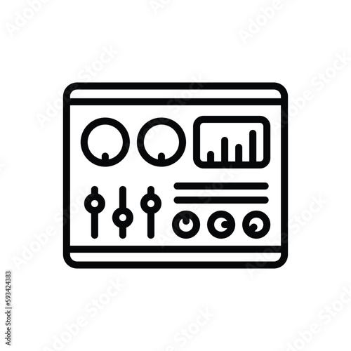 Black line icon for adjustments 