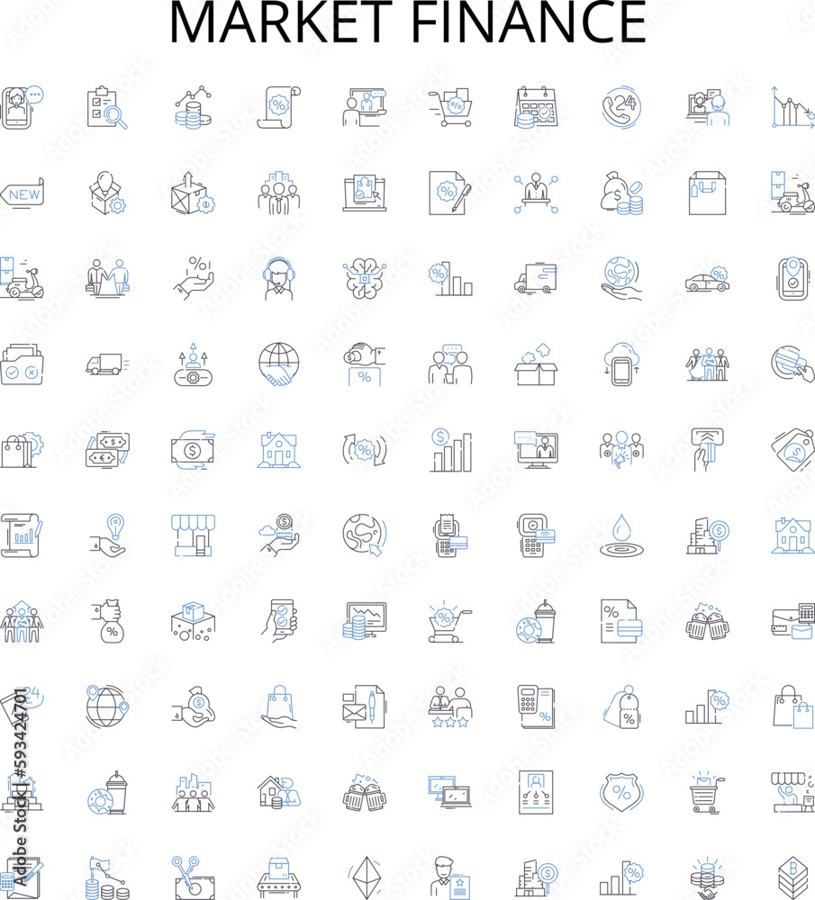 Market finance outline icons collection. Finance, Market, Investing, Trading, Stocks, Bonds, Profits vector illustration set. Returns, Fundraising, Credit linear signs Market finance outline icons collection. Finance, Market, Investing, Trading, Stocks, Bonds, Profits vector illustration set. Returns, Fundraising, Credit linear signs