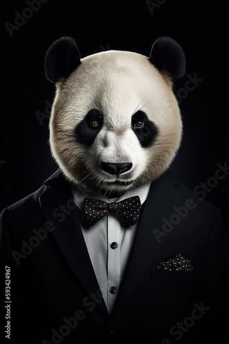  mafia giant panda surrealism, ai © Fatih Nizam