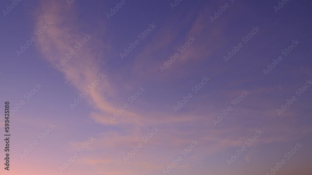 Twilight and dawn sky with cumulus cloud time lapse in an evening 4k footage.
Twilight and dawn sky with cumulus cloud time lapse in an evening 4k footage.