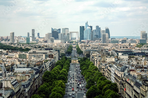 Photography PARIS, FRANCE - JULY 11, 2011: La Defense Business district with its Arch (Grand