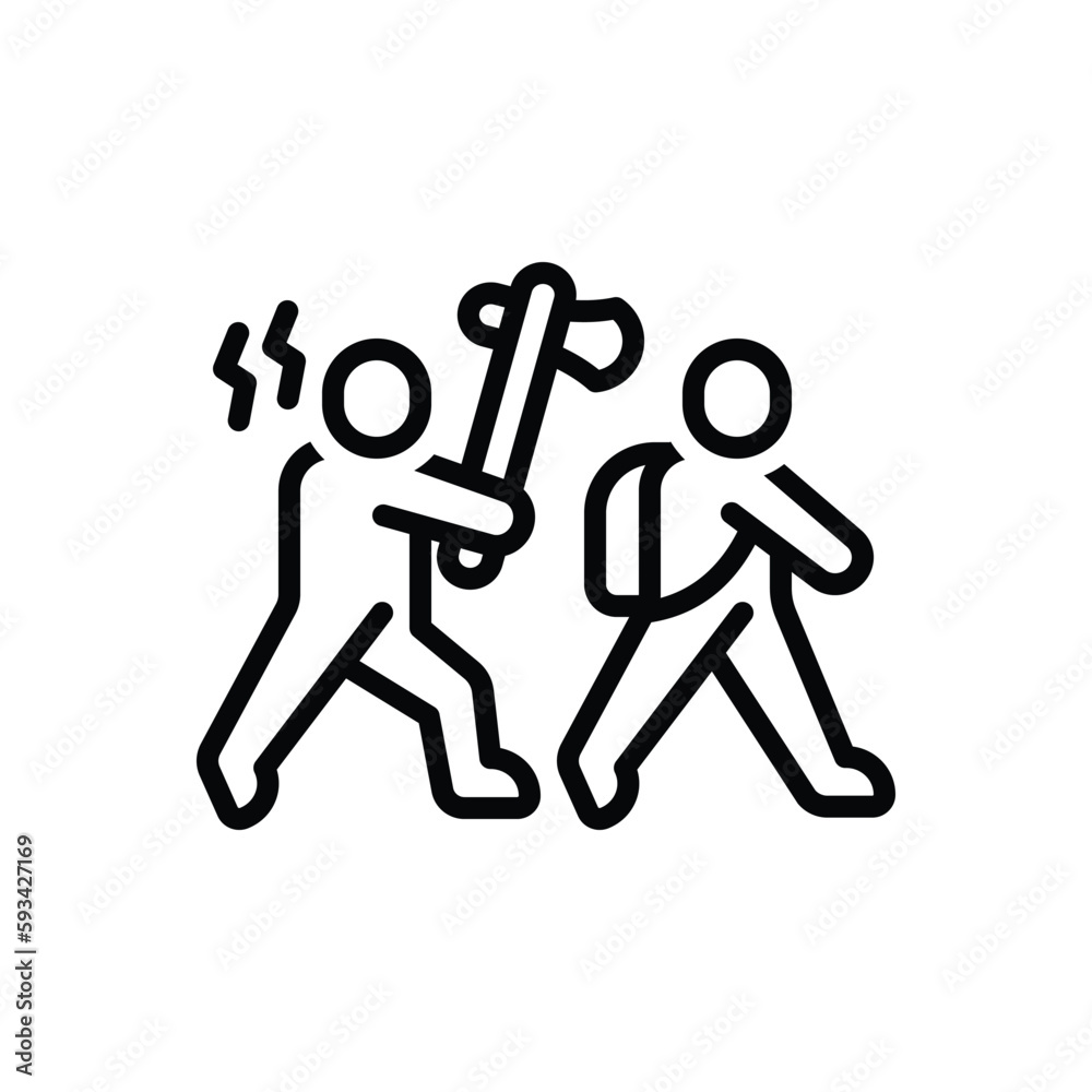 Black line icon for revenge Black line icon for revenge