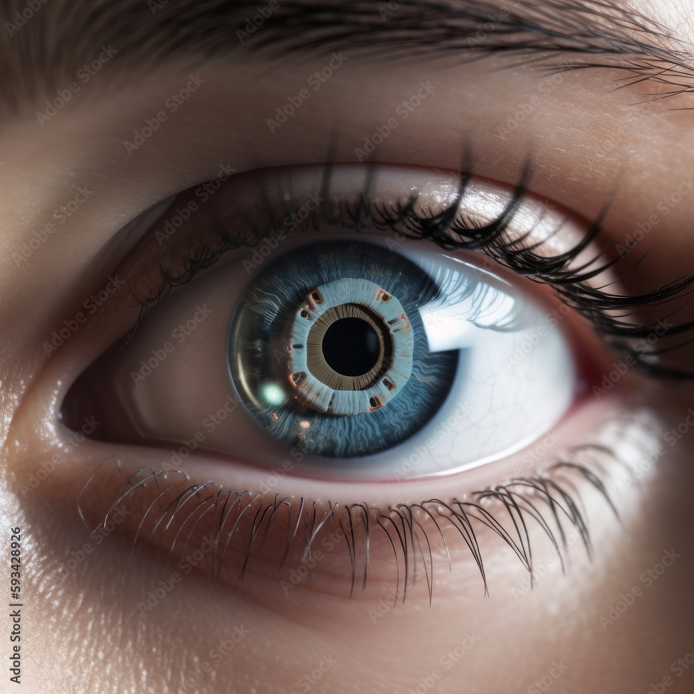 Fototapeta premium Futuristic contact lens 