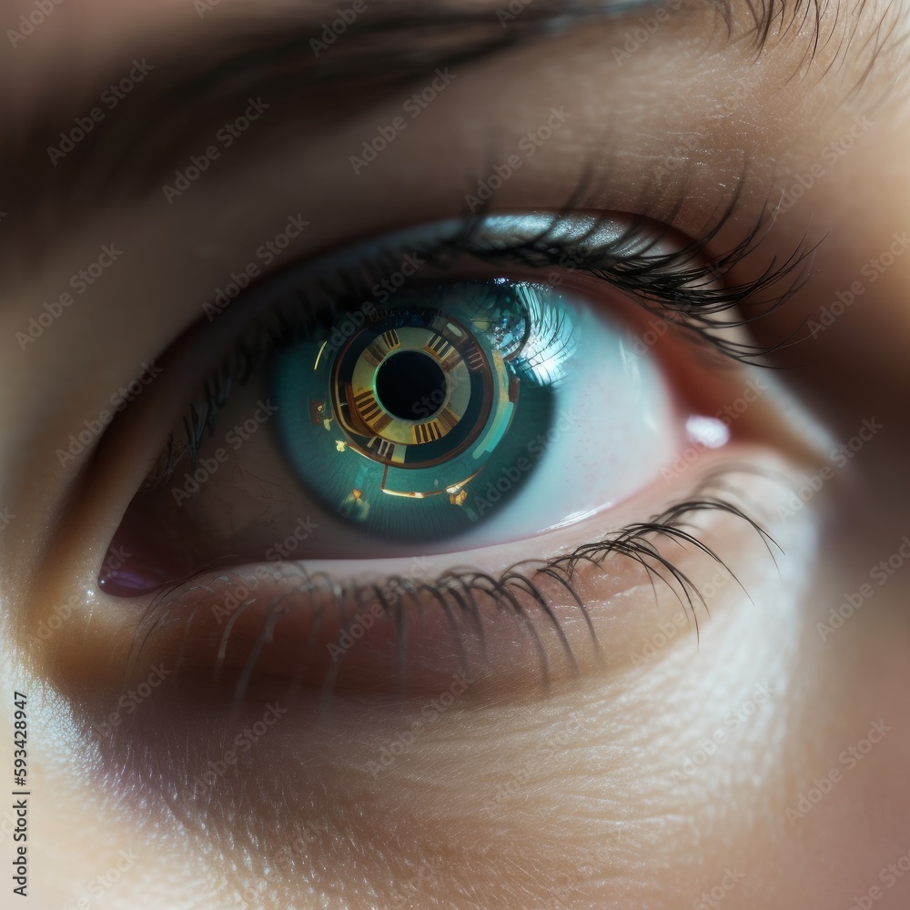 Fototapeta premium Futuristic contact lens 