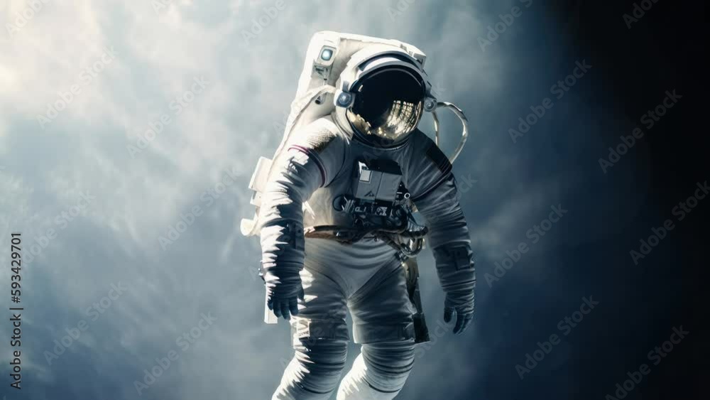 Space suits isolated on space background. Motion. Space suits isolated on space background. Motion.