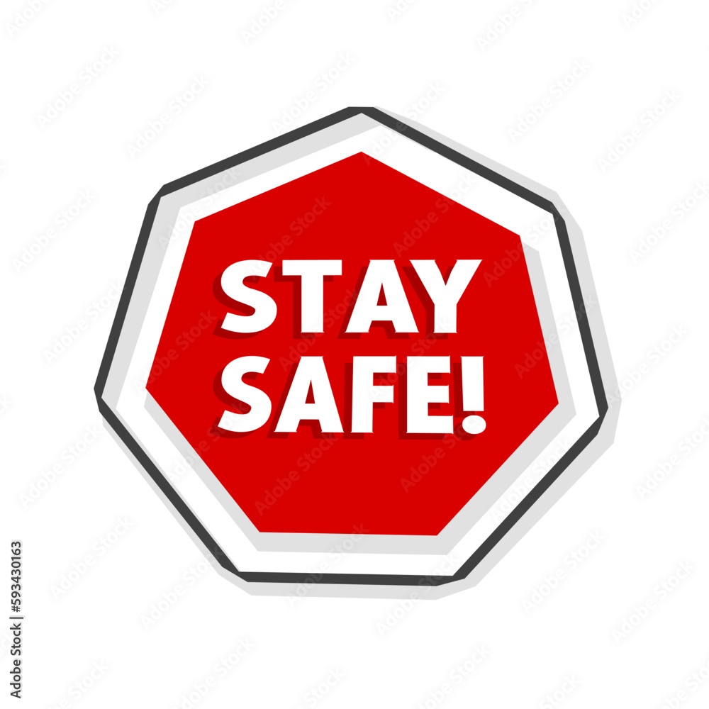 Stay safe, badge, icon. Banner template. Modern style vector design.
Stay safe, badge, icon. Banner template. Modern style vector design.