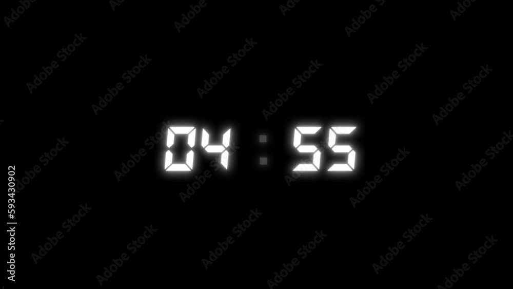 Vidéo Stock 5 minute countdown. 5 Minute Clock countdown animation