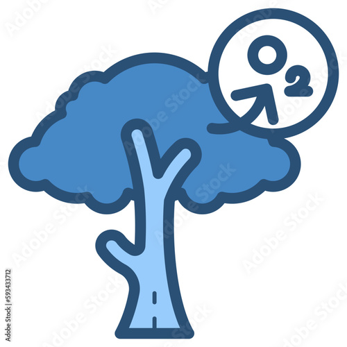 tree release oxigen icon