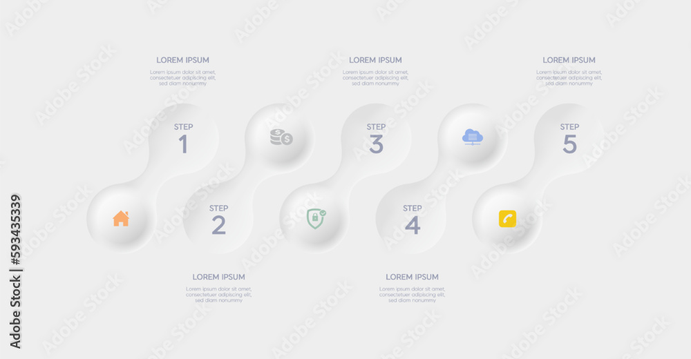 Infographic design template with place for your data with icon, steps, timelines or processes Infographic design template with place for your data with icon, steps, timelines or processes