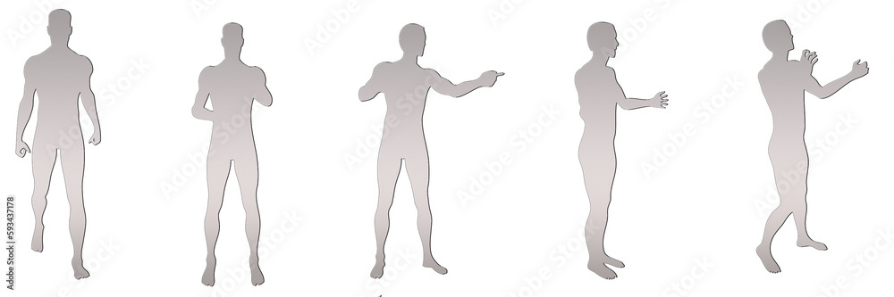 set of male silhouettes isolated on transparent background, 2d illustration
set of male silhouettes isolated on transparent background, 2d illustration