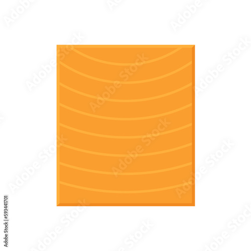 Square wood with grain of end side vector icon. May called girder, lumber. Natural material by cut, process in sawmill industry for frame, beam, column or structure in house construction or woodwork.