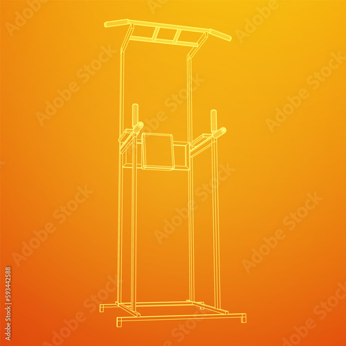 Pull up bar. Upper body workout, bodybuilding exercise.