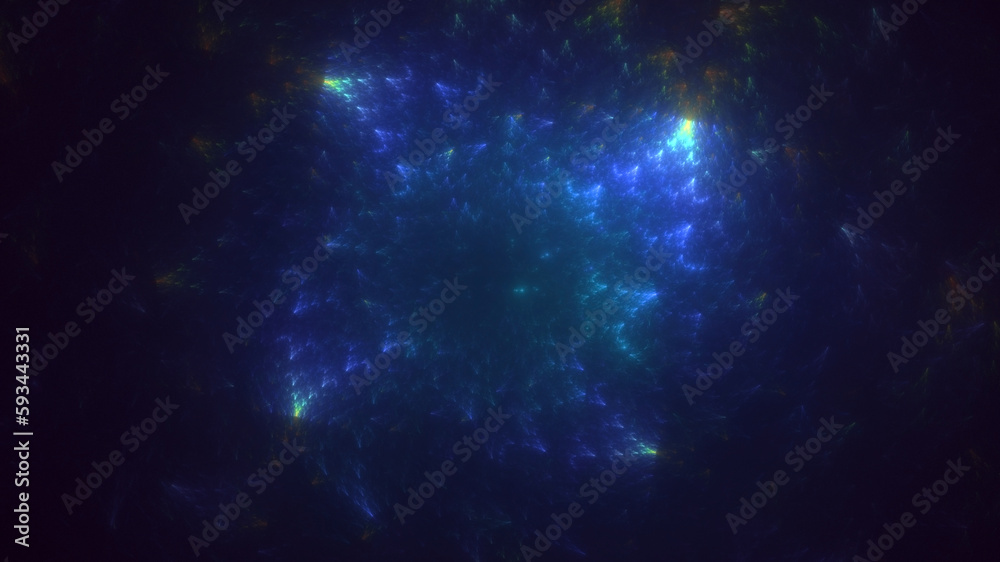 3D rendering abstract multicolor technology fractal light background