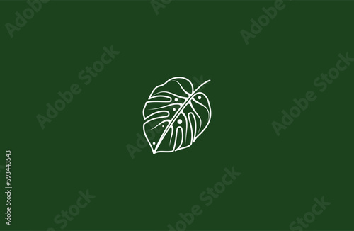 Luxury monstera leaf logo
