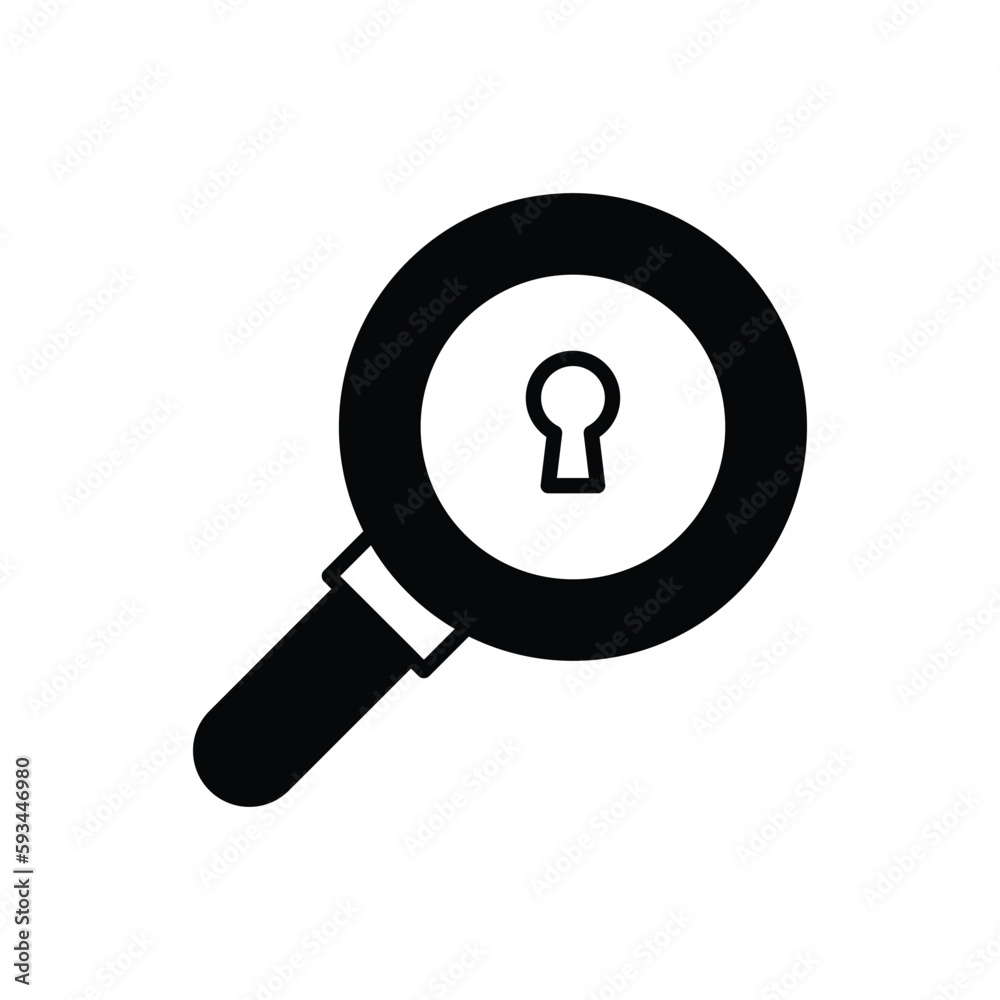 Search Security icon vector stock. Search Security icon vector stock.