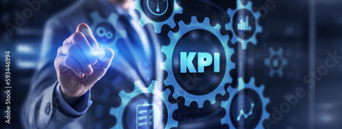 KPI. Key performance indicator. Business technology Internet and network concept. Background Data Center