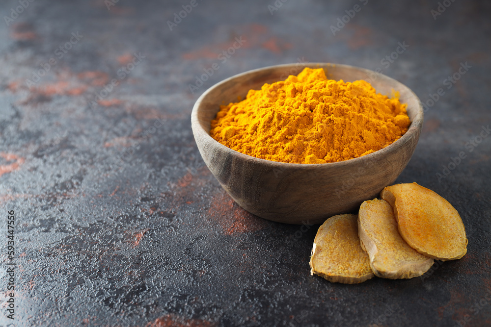 Fragrant seasoning - turmeric, one of the main ingredients in Indian curry